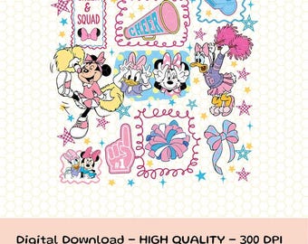 Minnie Daisy, lazo de coqueta, UCA All Star Nationals Disneyland, porristas y baile 2026, vacaciones de las mejores amigas de Minnie, PNG