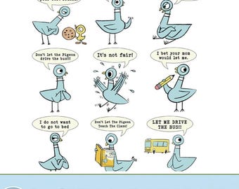 Pigeon Teachers Group Costume PNG Bundle, Kindergarten Teacher, Funny Children's Book Characters Costume, Book Lover Squad, Digital Download