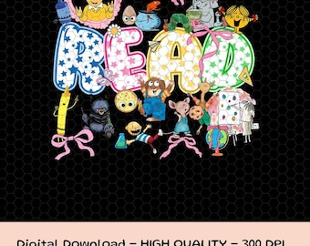 Leer libros infantiles Maestra Coqueta Comfort Colors Png Amante de los libros Png Maestra Coqueta Png Regreso a clases Png Maestra de jardín de infantes