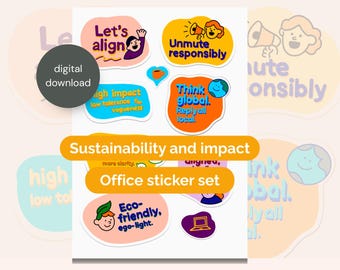 Funny Office Sticker Pack • Workplace Humor PNG (Digital Download)