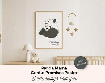 Panda Nursery Print | Mother & Baby Art (Digital Download)