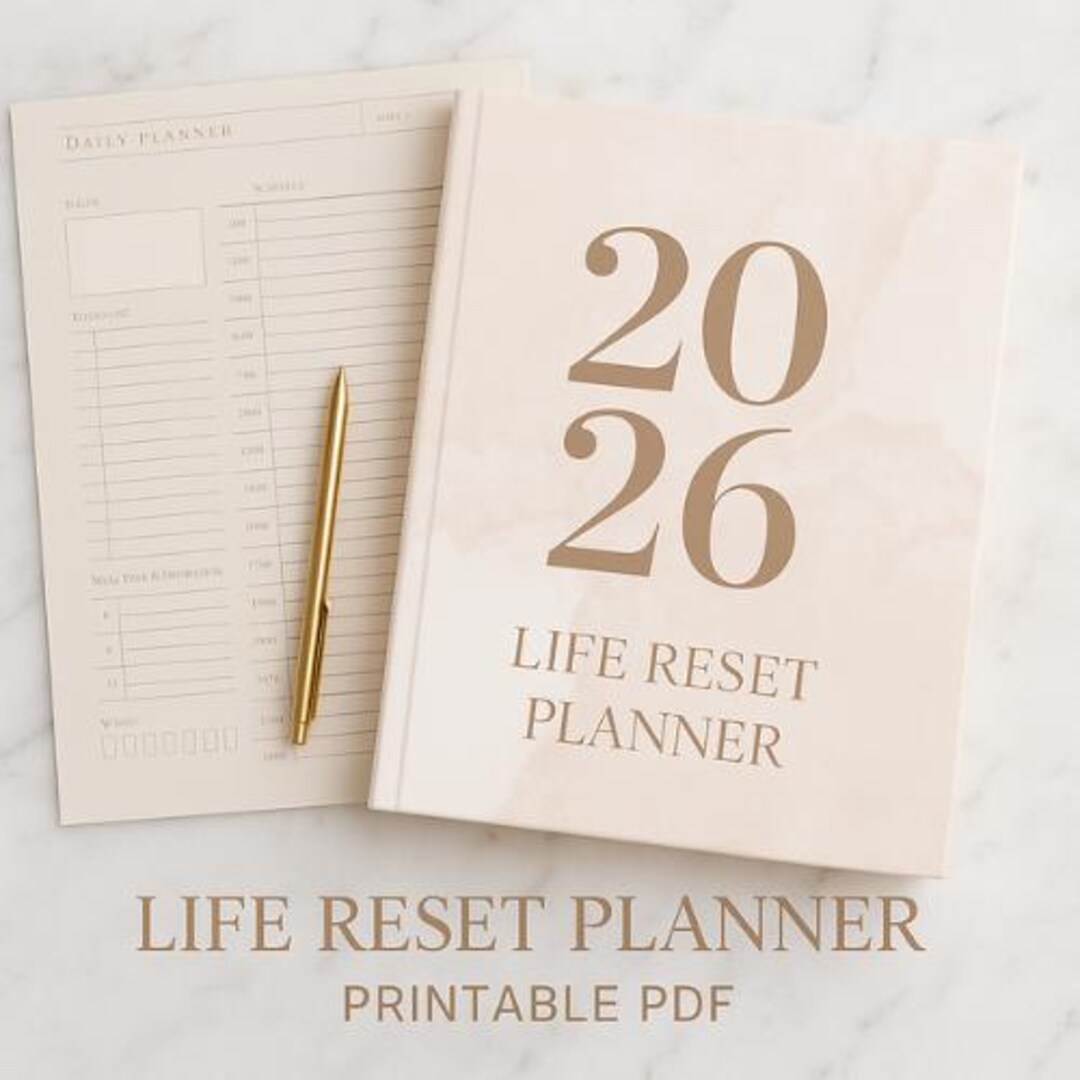2026 Life Reset Planner Printable PDF | Goal Setting, Budget & Wellness ...