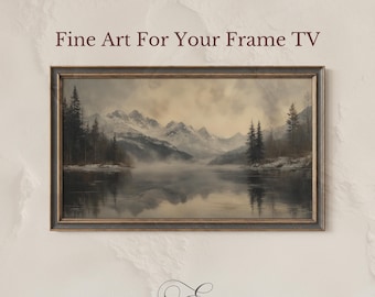 Stimmungsvoller Berglandschaft Samsung Rahmen TV Art Serene Lake Reflection (Digitaler Download) 39