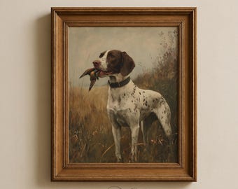 Englischer Pointer mit Fasan: Rustikaler Jagdhund Art (Digitaler Download) 270
