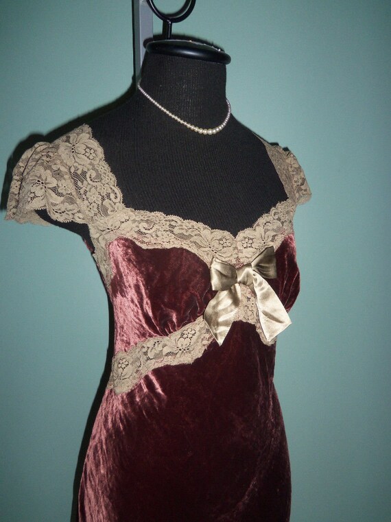 Betsey Johnson Dress Velvet Lace