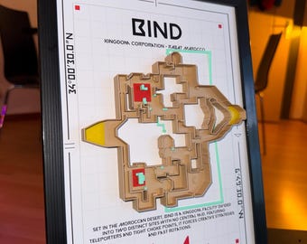 3D Bind Card – Valorant-Inspired Wall Art | Framed Handmade Model | Original Gamer Gift