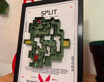 3D Split Map – Valorant-inspired model | Gaming wall art | Gift for gamers & streamers