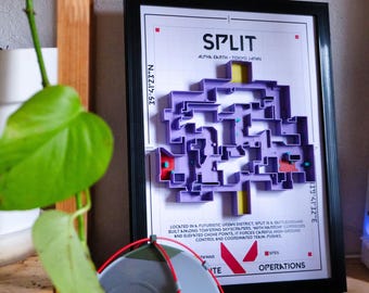 Mappa 3D divisa – Modello artigianale ispirato a Valorant | Decorazione murale a tema gaming | Regalo per gamer e streamer