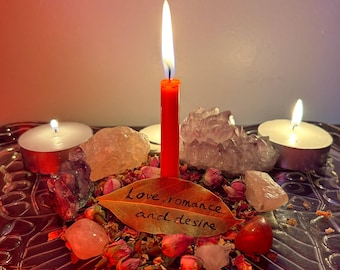 Love, Romance & Desire Candle Burning Ritual - Personalised Altar Photos - Digital Keepsake