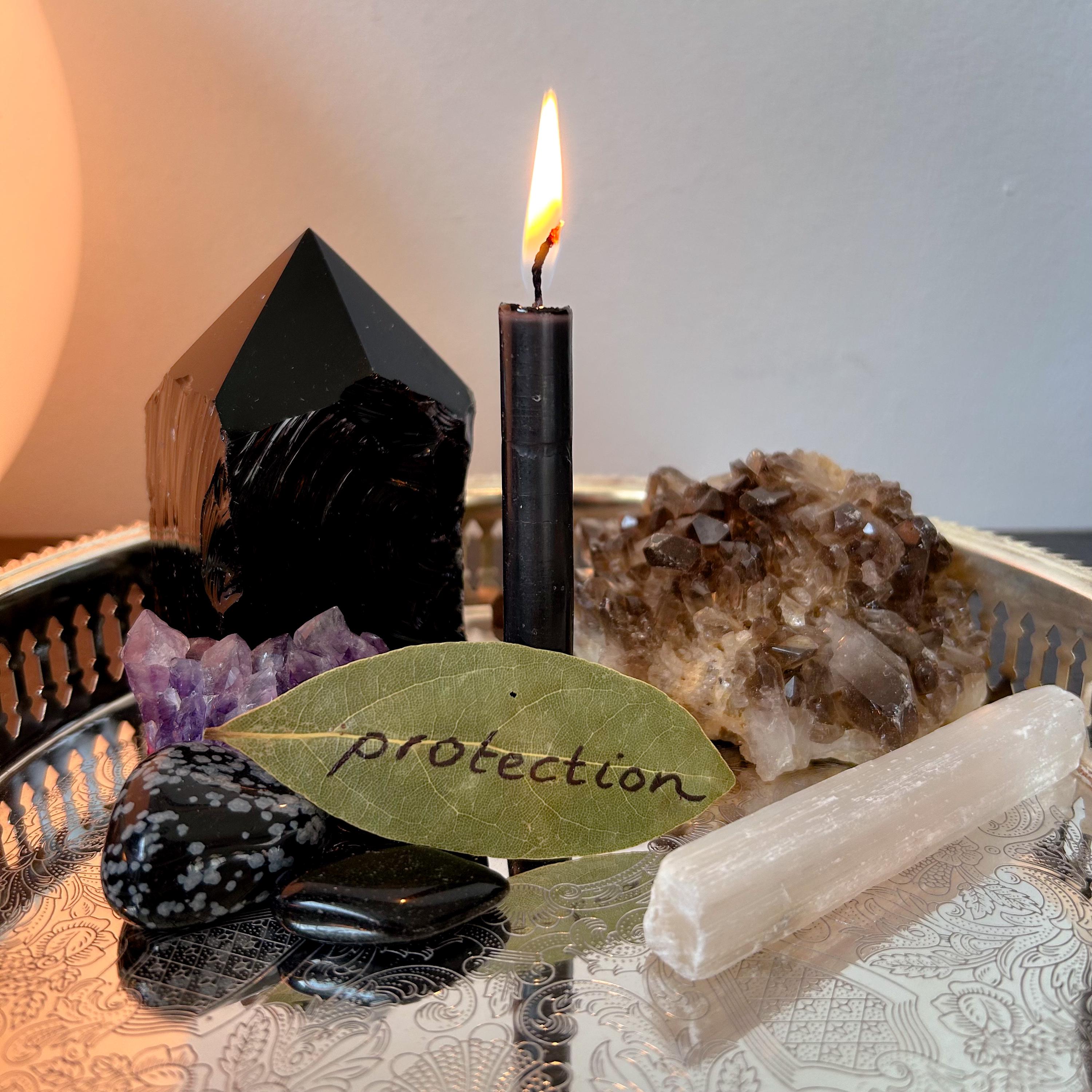 "Send Them Away" Protection Candle - For Wiccan, Voodoo, Magic & Rootwork Practices