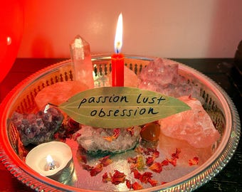 Passion, Lust, Obsession Candle Burning Ritual - Personalised Altar Photos - Digital Keepsake