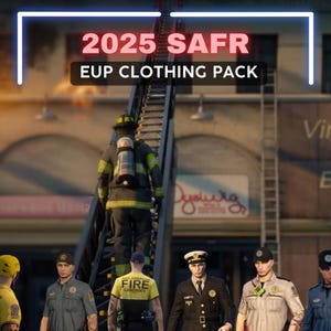 Paquete SAFR EUP de FiveM 2025 / Uniformes de rescate de bomberos / Ropa táctica y de servicios médicos de emergencia / Atuendos optimizados para juegos de rol