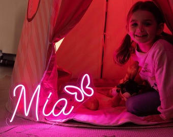Custom Kids Name Sign, LED Neon Sign, Kids Name Neon Sign, Neon Name Decor, Light Up Sign, Neon Name Sign, Wall Decor, Kids Gift Sign
