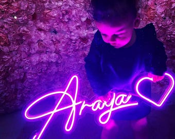 Custom Neon Kid Names, Nursery Room Decor, Birthday Gift for Kids, Bedroom Neon Sign,Dorm Wall Decor, Personalized Neon Sign, LED Name Sign