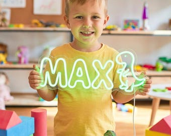 Neon Custom Kids Names, Kids Room Decor, Aesthetic Custom Neon Signs, Neon Name Decor, Light Up Sign, Neon Name Signs, Room Name Signs