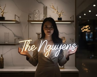 Custom Neon Wedding Names, LED Wedding Decor, Wedding Name Neon Sign, Neon Name Decor, Last Name Custom Sign, Light Wall Art