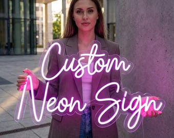 Neon Custom Signs, LED Custom Neon Sign, Wedding Name Neon Sign, Neon Light Decor, Light Up Sign, Light Wall Decor, Aesthetic Neon Sign