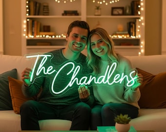Neon Wedding Custom Signs, LED Neon Sign, Wedding Name Neon Sign, Neon Name Decor, Light Up Sign, Light Wall Decor, Bridal Shower Signs