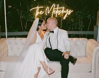 Custom Wedding Sign, Neon Name Sign, Custom Led Neon Sign For Wedding, Reception Sign, Last Name Neon Sign, Wall Decor, Personalized Gifts