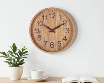 Silent Non-Ticking Wall Clock, Modern Minimalist Design, Quiet Home Decor for Bedroom, Living Room & Office