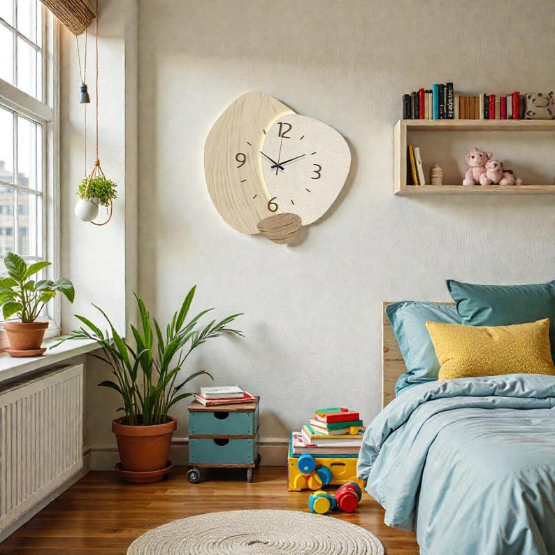 Wanduhr Mit Wolf-Motiv – Aus Vinyl-Schallplatte, Handgefertigt, Leises Uhrwerk, Deko Für Wohnzimmer