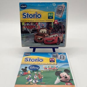 Lot of 2 complete Vtech Storio Cars 2 and Mickey Mouse Clubhouse games