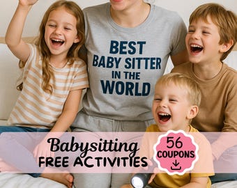 Babysitter Activity Printable Coupons, Kids Activity Tickets, Fun & Free Babysitting Ideas, Childcare Helper Toolkit, Instant Download PDF