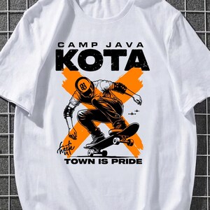 Camp Java Kota Skateboarder Tee, Unisex Cotton Freedom Shirt