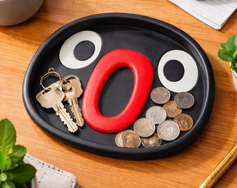 Pingu Tray, Nostalgic Catchall Dish for Keys and Coins, Entryway Organizer, Desk Decor