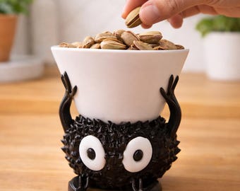 Soot Sprite Pistachio Bowl, Studio Ghibli Snack Dish, Anime Candy Holder, Coffee Table Decor