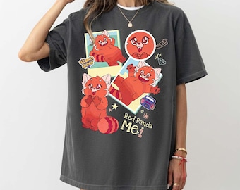 Turning Red Mei 4*Town 4Ever PNG, söt röd panda-design, Magic Kingdom Disneyworld Disneyland-familjeresa 2026 digital nedladdning