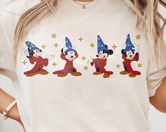 Walt Disney Fantasia Micky PNG, Aquarell Zauberer Micky Design, magisches Fantasia Kunstwerk, Disneyland Familie digitaler Download