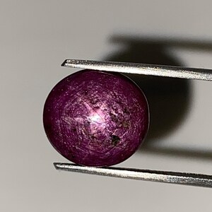 Natural Red Star Ruby, oval Cabochon, 11.80x11x6.50 mm, 9.05 Carats
