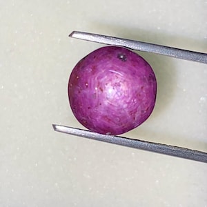 Natuurlijke rode sterrobijn, ronde cabochon, 10,20 x 8 mm, 11,05 karaat