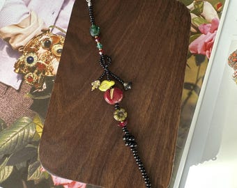 Christmas Gift Apple Style Bracelet Czech Glass Beaded Handmade