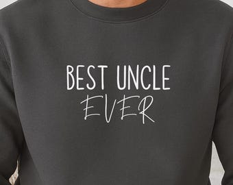 Sudadera "El mejor tío del mundo", regalo divertido para tío, regalo de cumpleaños para tío, regalo de Navidad para tío, sudadera familiar de cuello redondo para él, Gildan 18000