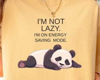 Funny Panda Shirt, Energy Saving Mode, Tired Mom Gift