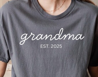 Aangepast oma-shirt, oma-T-shirt, Moederdagcadeau, cadeau voor grootmoeder, T-shirt oma Est Date