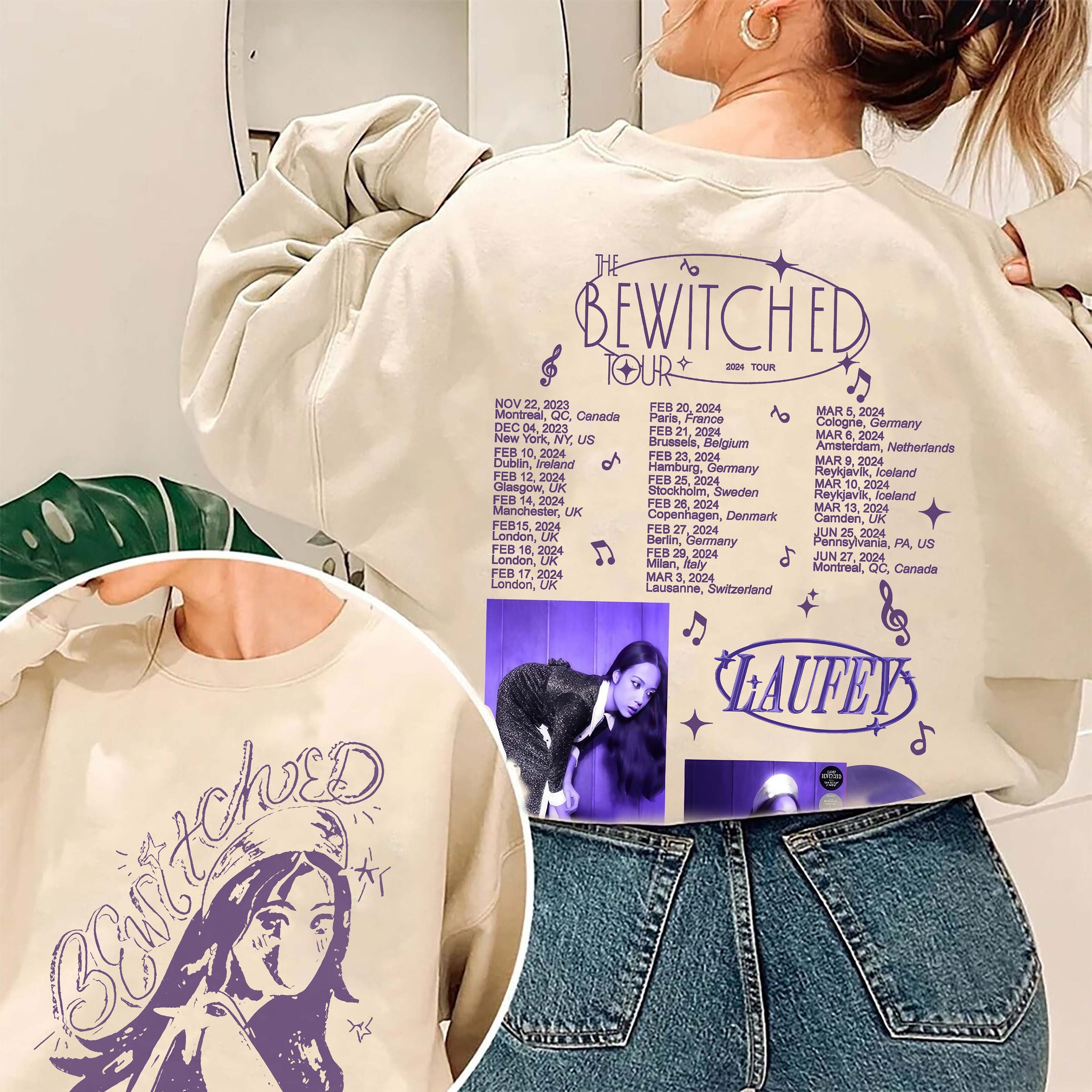 Laufey Tour 2024 Sweatshirt , Laufey The Bewitched Tour Sweatshirt