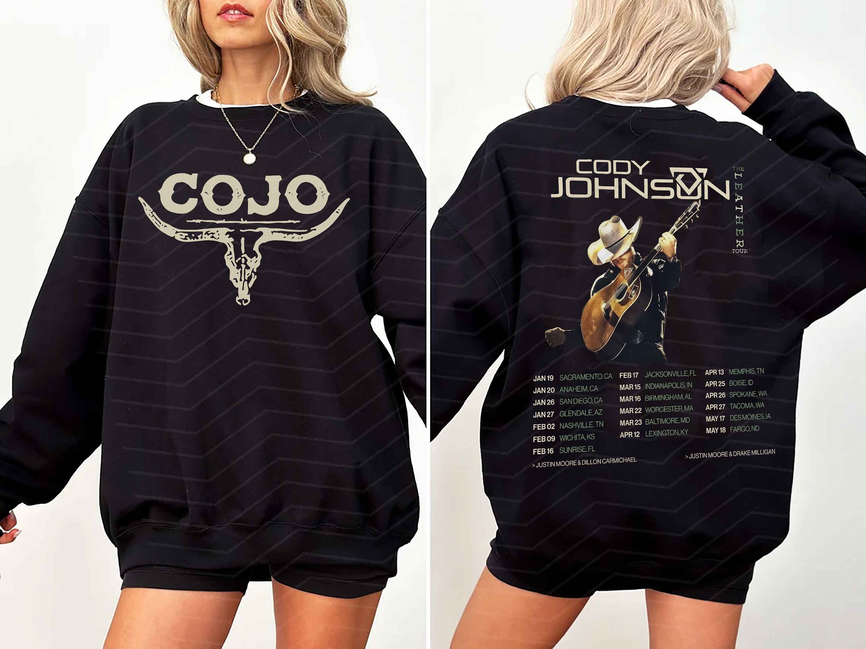 Cody Johnsonn Tour 2024 Double Sided Sweatshirt