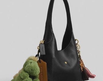 Coach Brooklyn 28 Rexy Birthday Bag Black Shoulder Tote Women CEG38