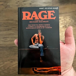 Rage by Stephen King (Richard Bachman) Paperback Psychological Thriller / Fiction Novel