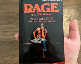 Rage by Stephen King (Richard Bachman) Paperback Psychological Thriller / Fiction Novel