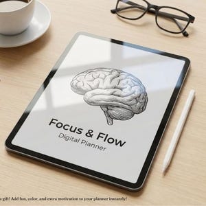 30-Tage ADHS Digitaler Planer | Fokus & Produktivität Planer für Erwachsene | ADHD-freundlicher täglicher Organizer - Ziel-Tracker