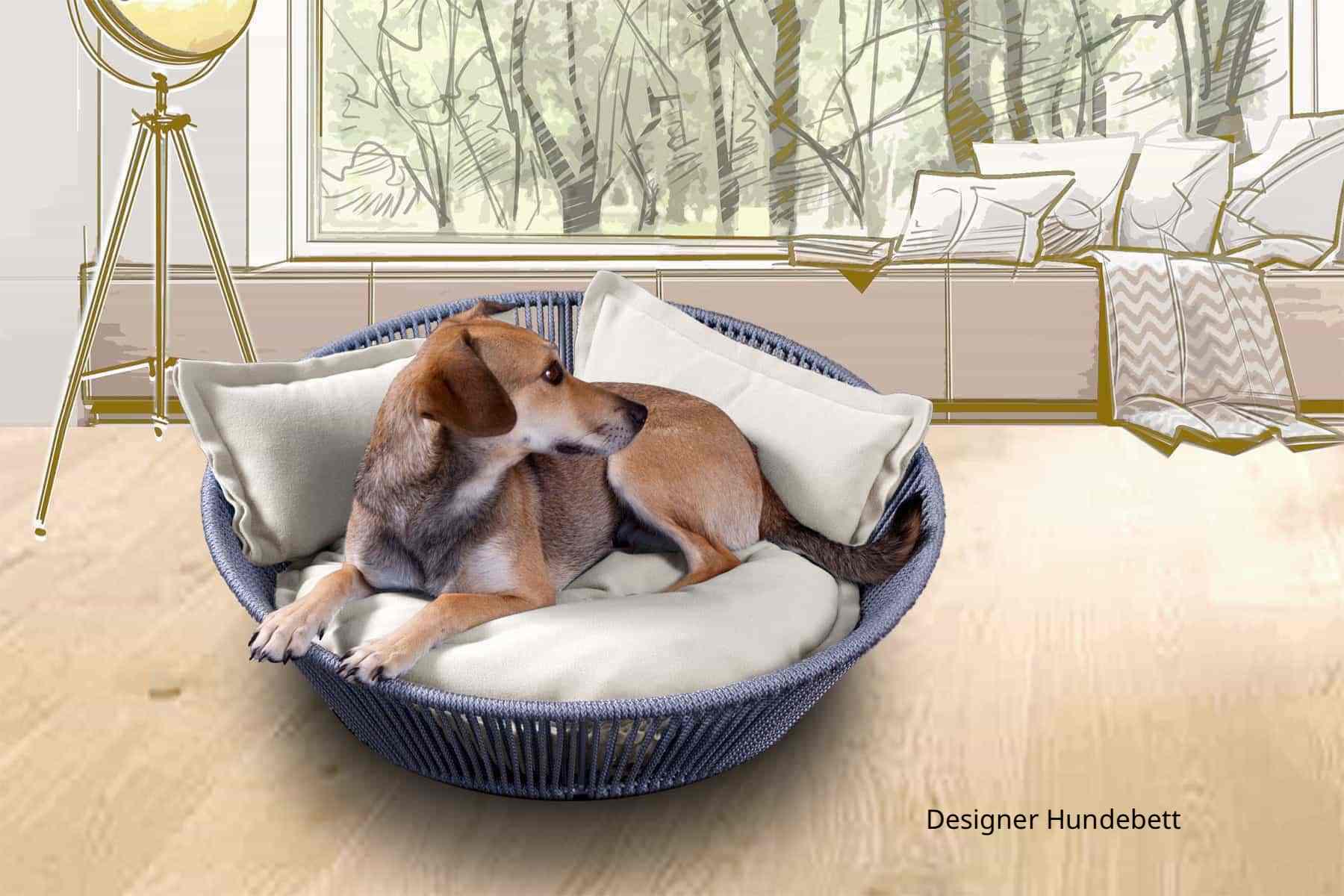 kuschel hundebett Hundebett Gin | Das kuschelige Original Quereinsteigerbett – YUNA main image 0