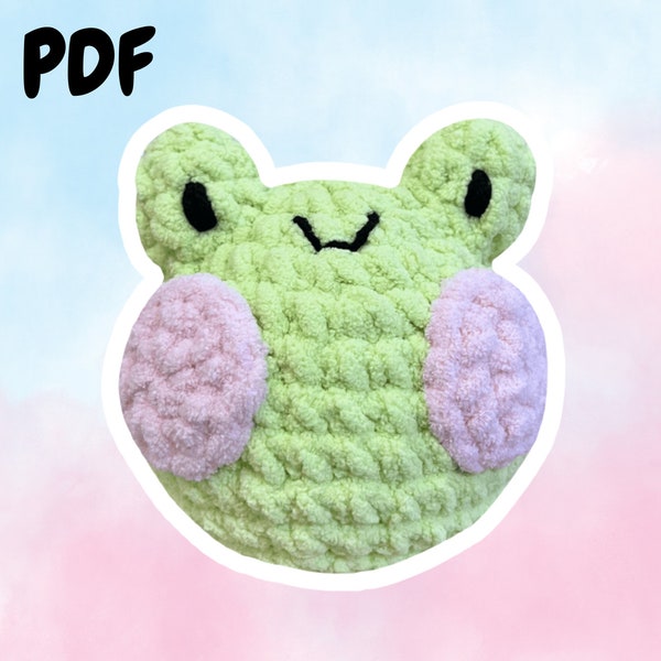 Rana Plushie - Patrón de ganchillo Pitachan - Descarga instantánea en PDF - Proyecto de bricolaje Amigurumi apto para principiantes - Idea de juguete de regalo hecha a mano