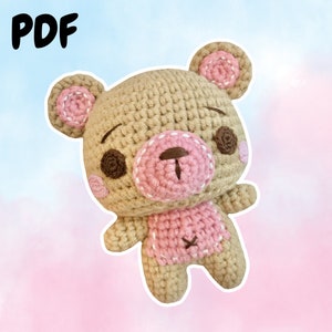 Teddy Bear Plushie - Pitachan Crochet Pattern - Instant PDF Download - Beginner Friendly Amigurumi DIY Project - Handmade Gift Toy Idea