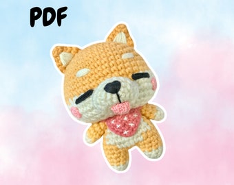 Peluche pour chien Hiro le shiba inu - motif au crochet pitachan - téléchargement instantané du PDF - projet de bricolage Amigurumi adapté aux débutants - cadeau fait main