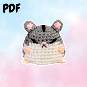 Campbell Russian Dwarf Hamster Plushie - Pitachan Crochet Pattern - Instant PDF Download - Beginner Friendly Amigurumi DIY Project Handmade