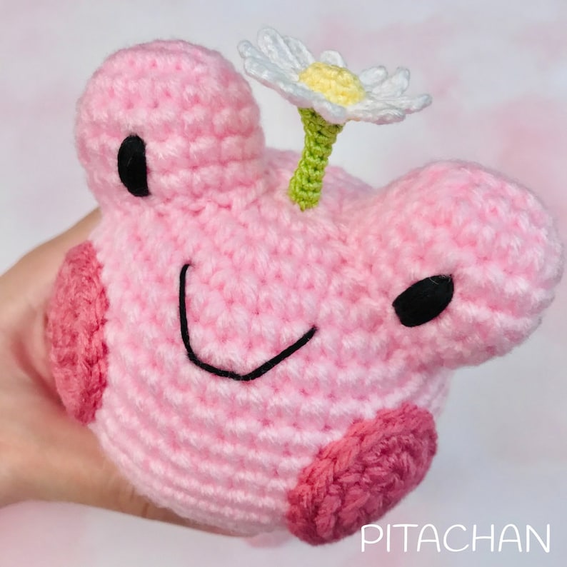 Daisy the Frog Plushie Pitachan Crochet Pattern Instant PDF Download Beginner Friendly Amigurumi DIY Project Handmade Gift Toy Idea image 5